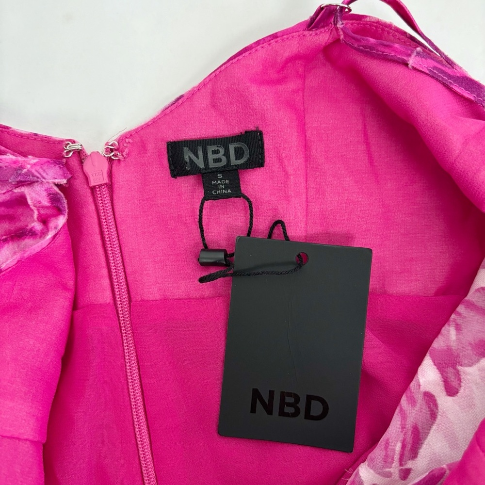 NBD Sheila Mini Dress in Bubblegum Pink Leo Size S - Picture 7 of 11